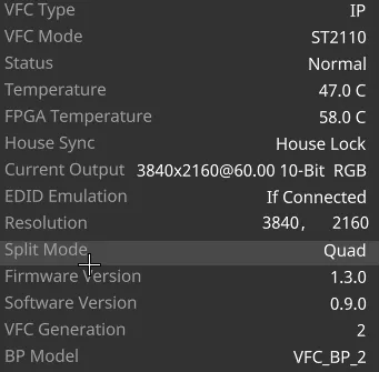 VFC Settings