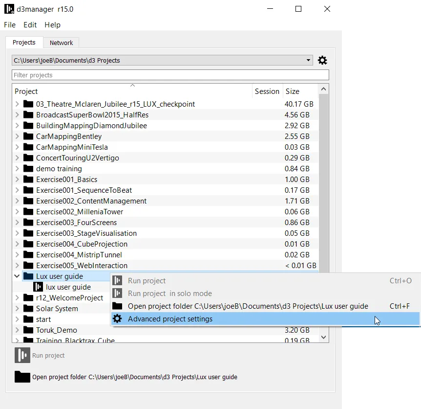 Accessing Advanced machine settings