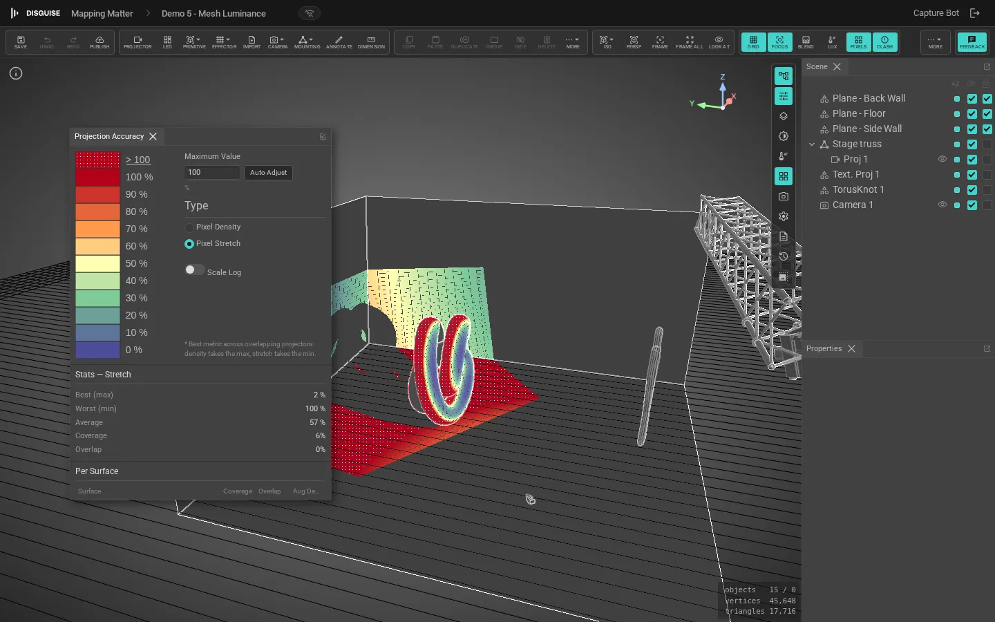 Accuracy panel — Pixel Stretch