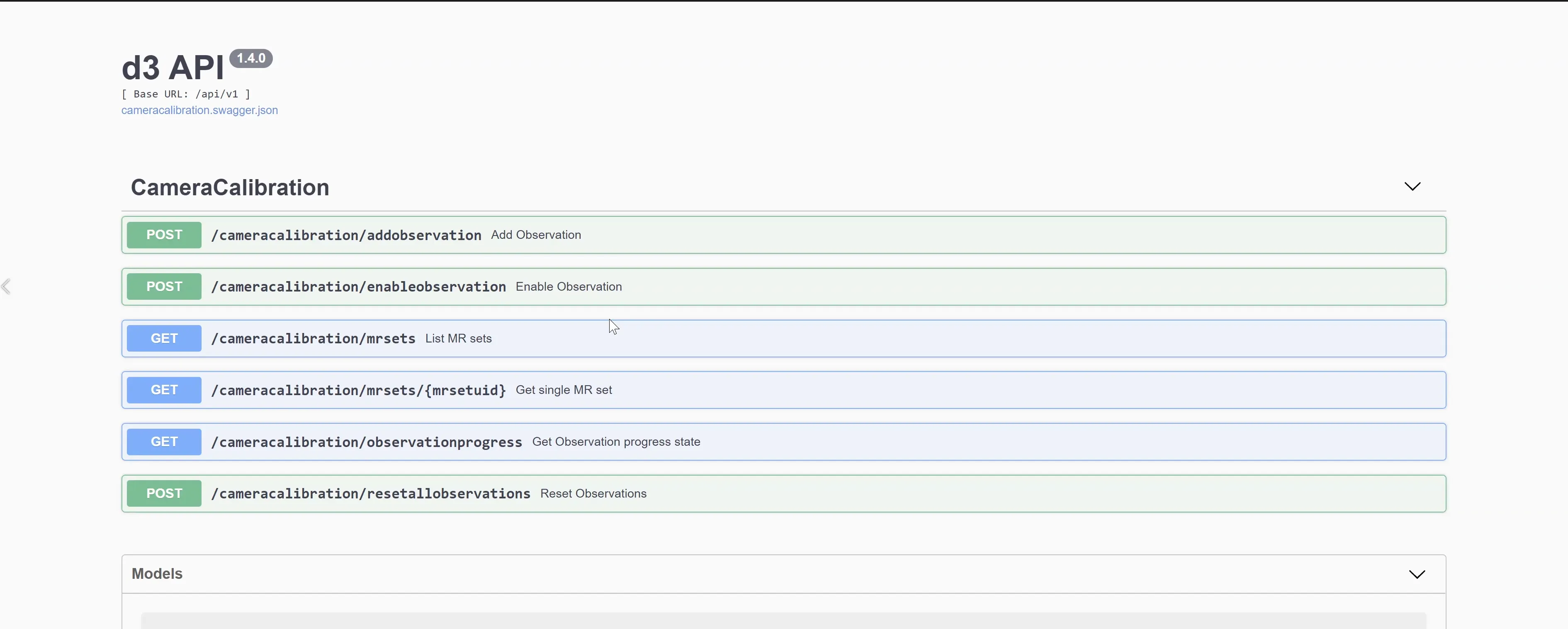 API XR Calibration