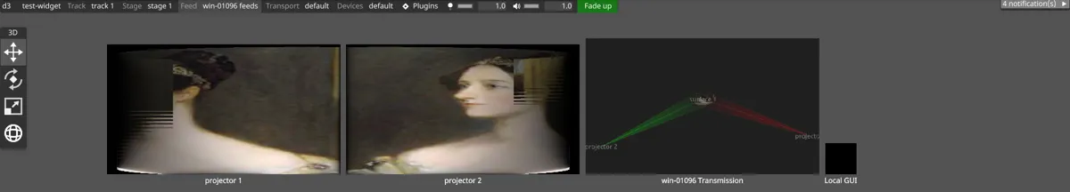 Feed view of artefact