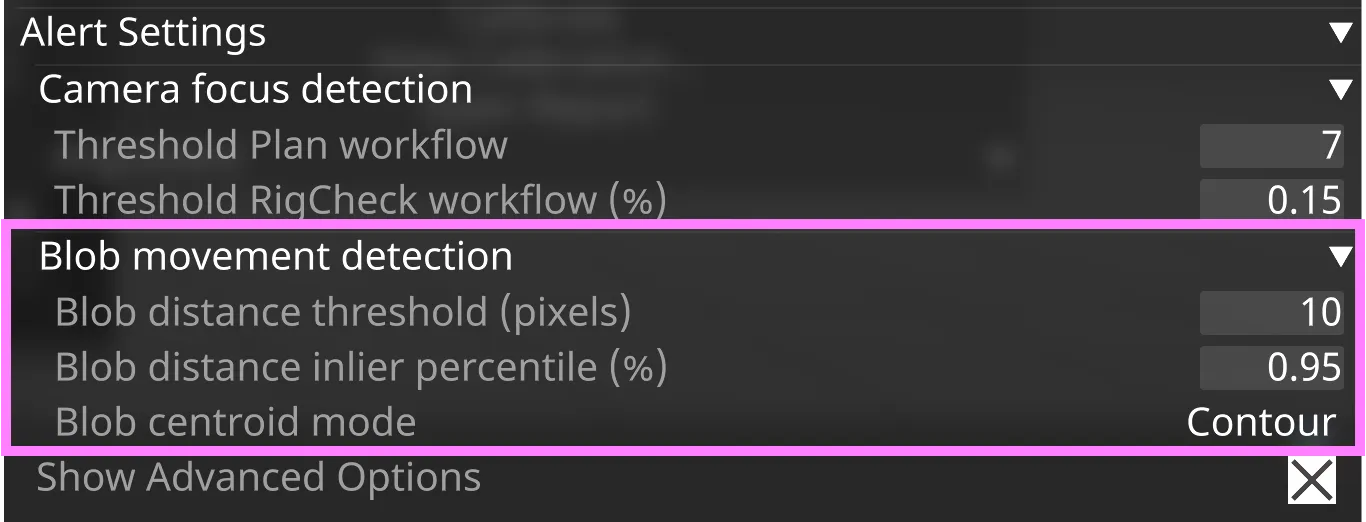 Blob Movement Detection