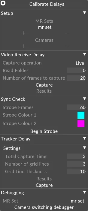 Calibrate Delays editor