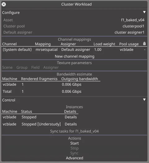 RS Cluster Workfload