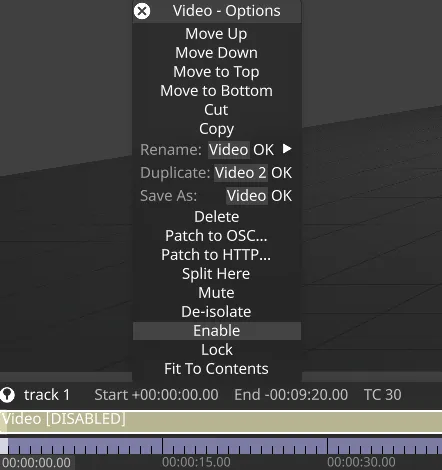 Disabling layers
