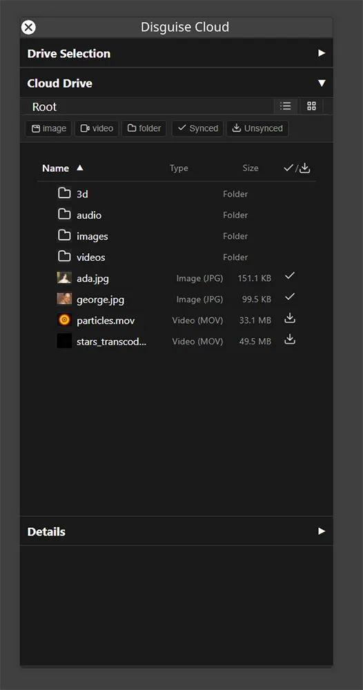 Disguise Cloud Media Browser UI