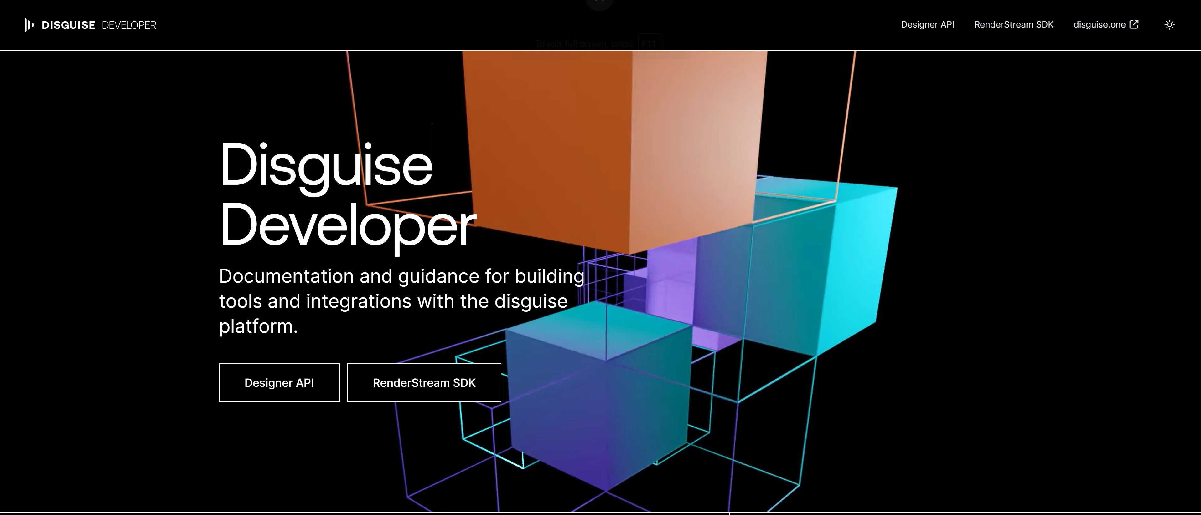 Disguise Developer Portal