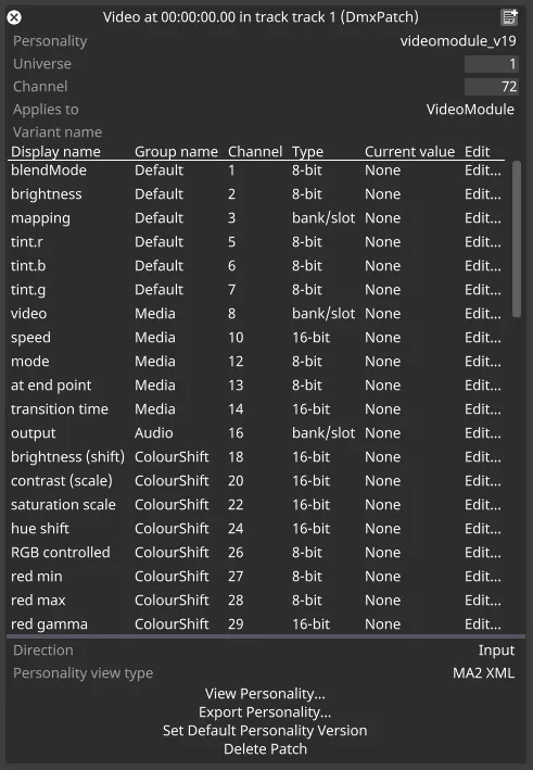 Patch options