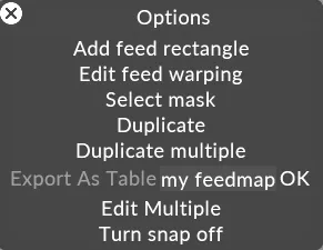 Export feedmap