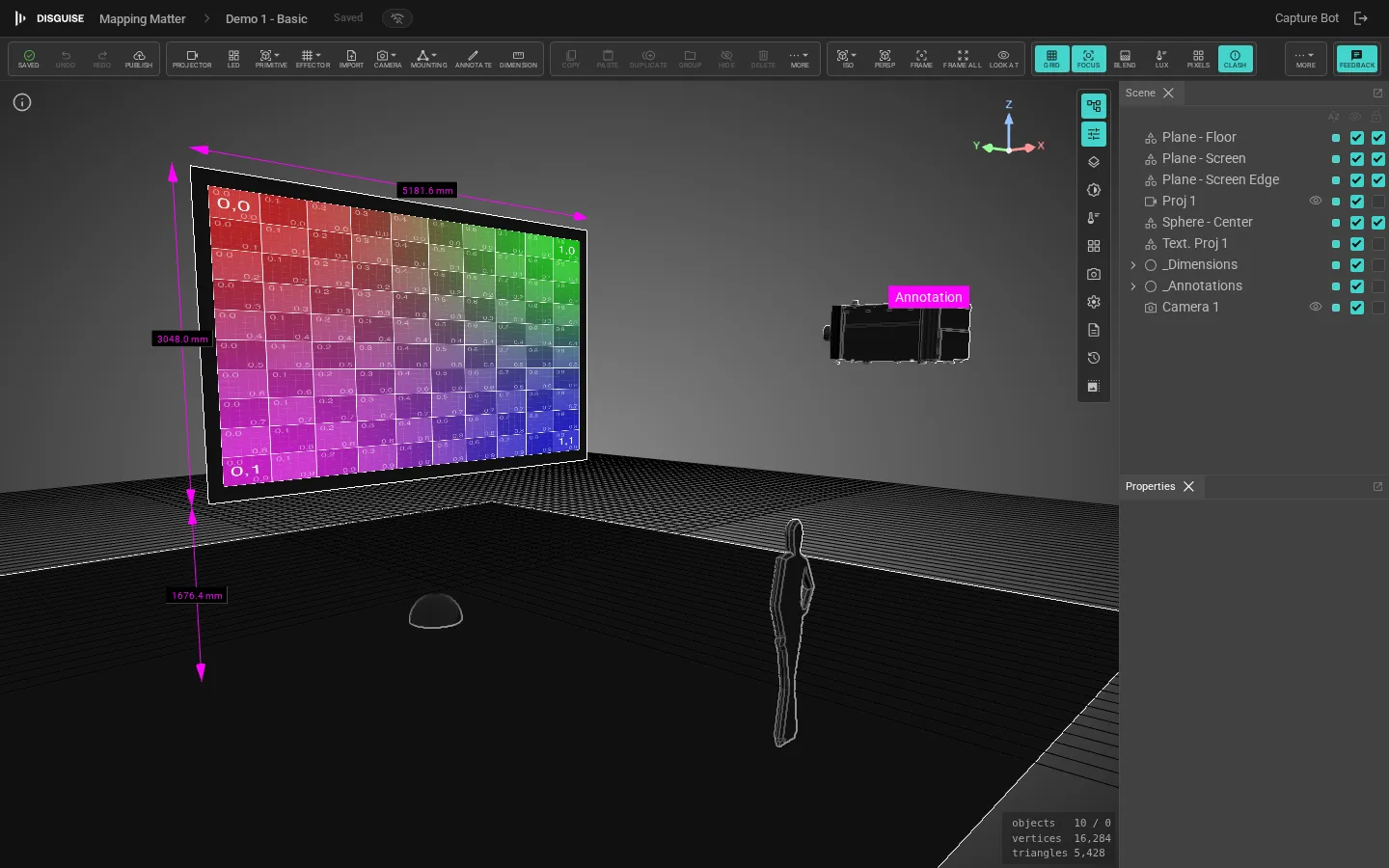 Feedback button in the viewport toolbar