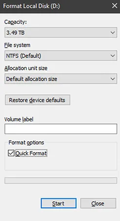 Use the following format options