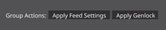 Apply Genlock and Feed Settings