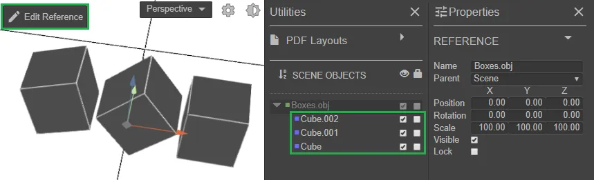 Import 3D reference meshes