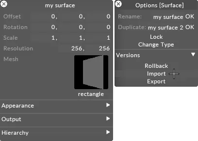 Import surface 1.5