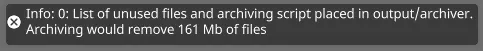 List of unused files and archiving script placed in output/archiver