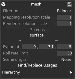 Mesh mapping editor