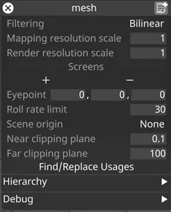 Mesh mapping editor