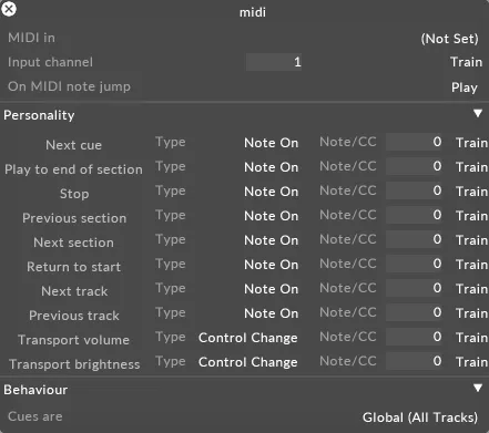 Setup MIDI Note