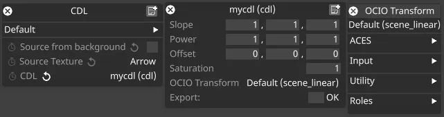 OCIO CDL Transform