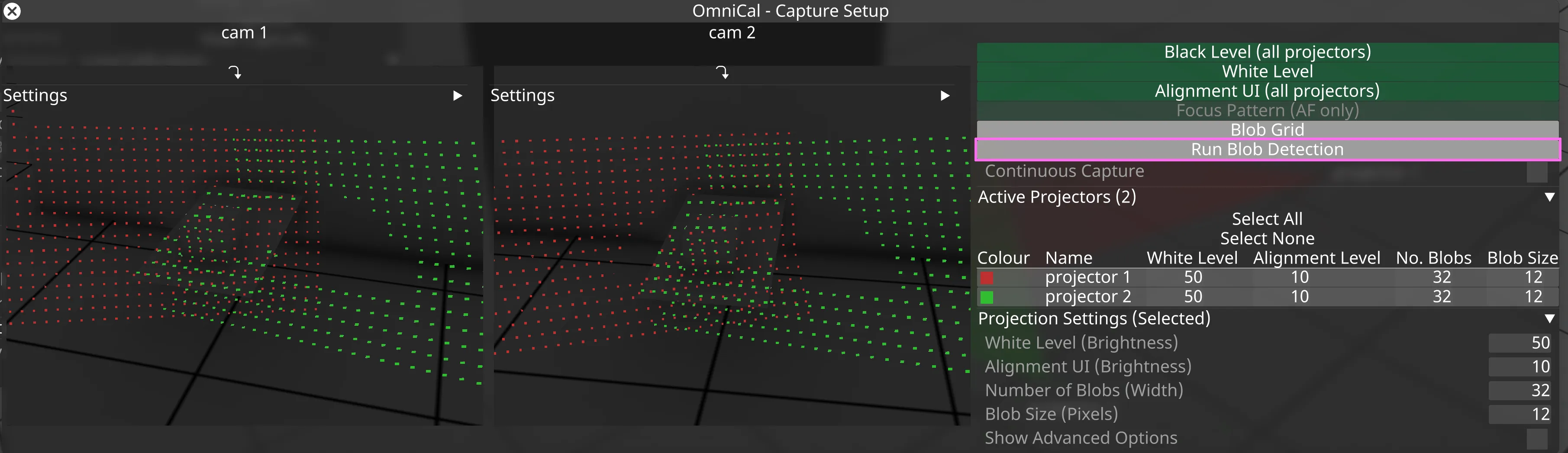 Click Run Blob Detection