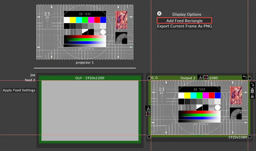 Outputting to a projector