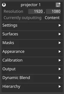 General projector properties