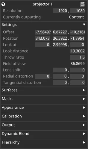 Project settings