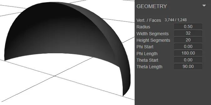 Primitive spheric half dome