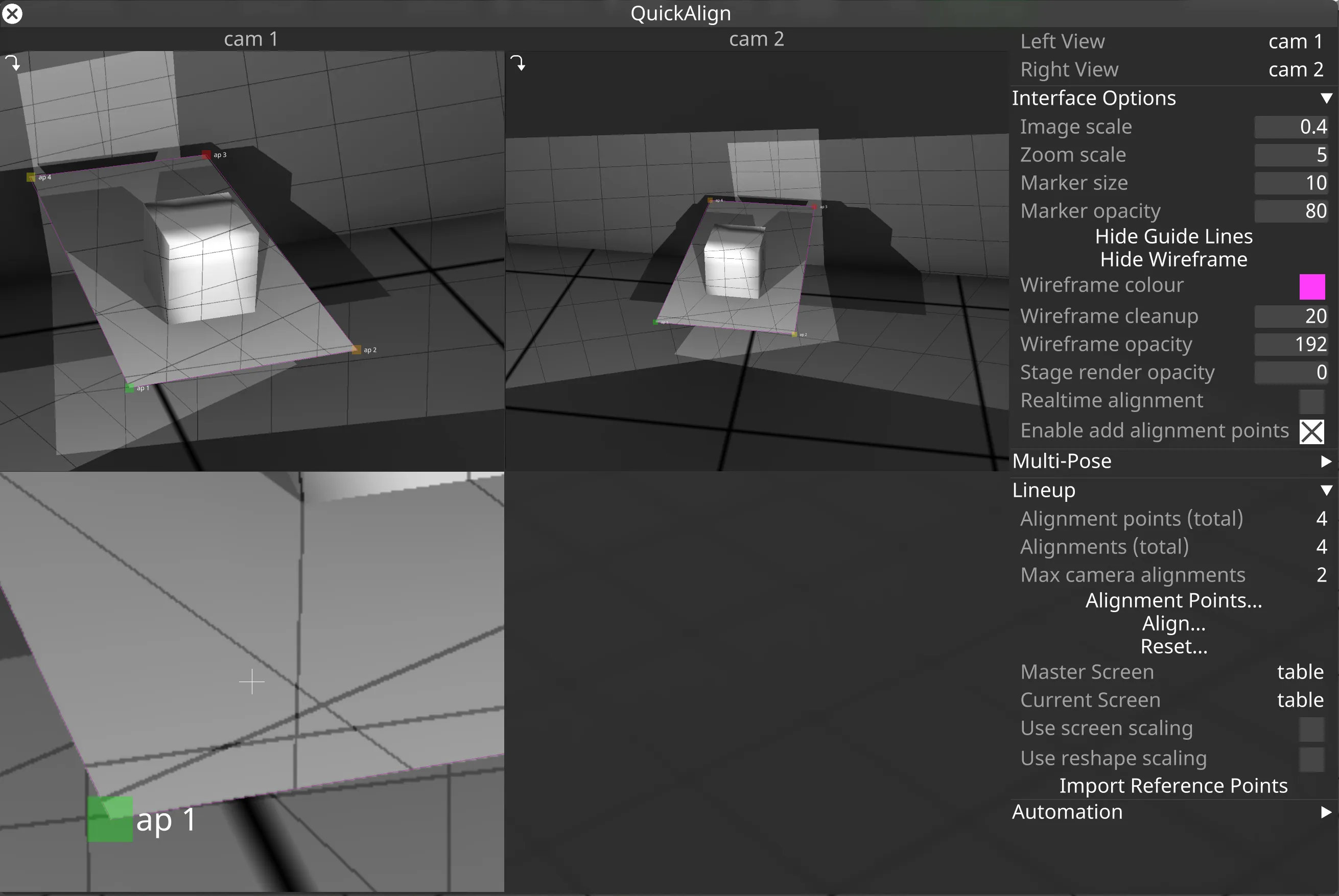 AlignmentPoints in different states