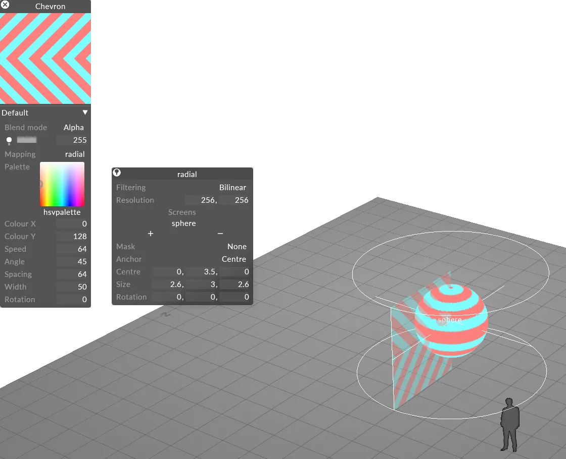 Radial mapping example