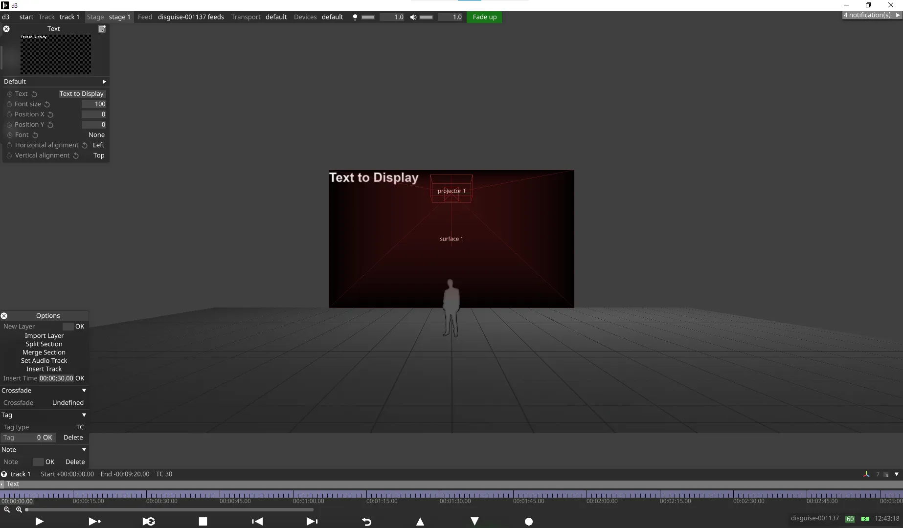 Add a timecode at the beginning of the track