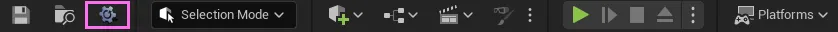 Unreal Engine RS Build button