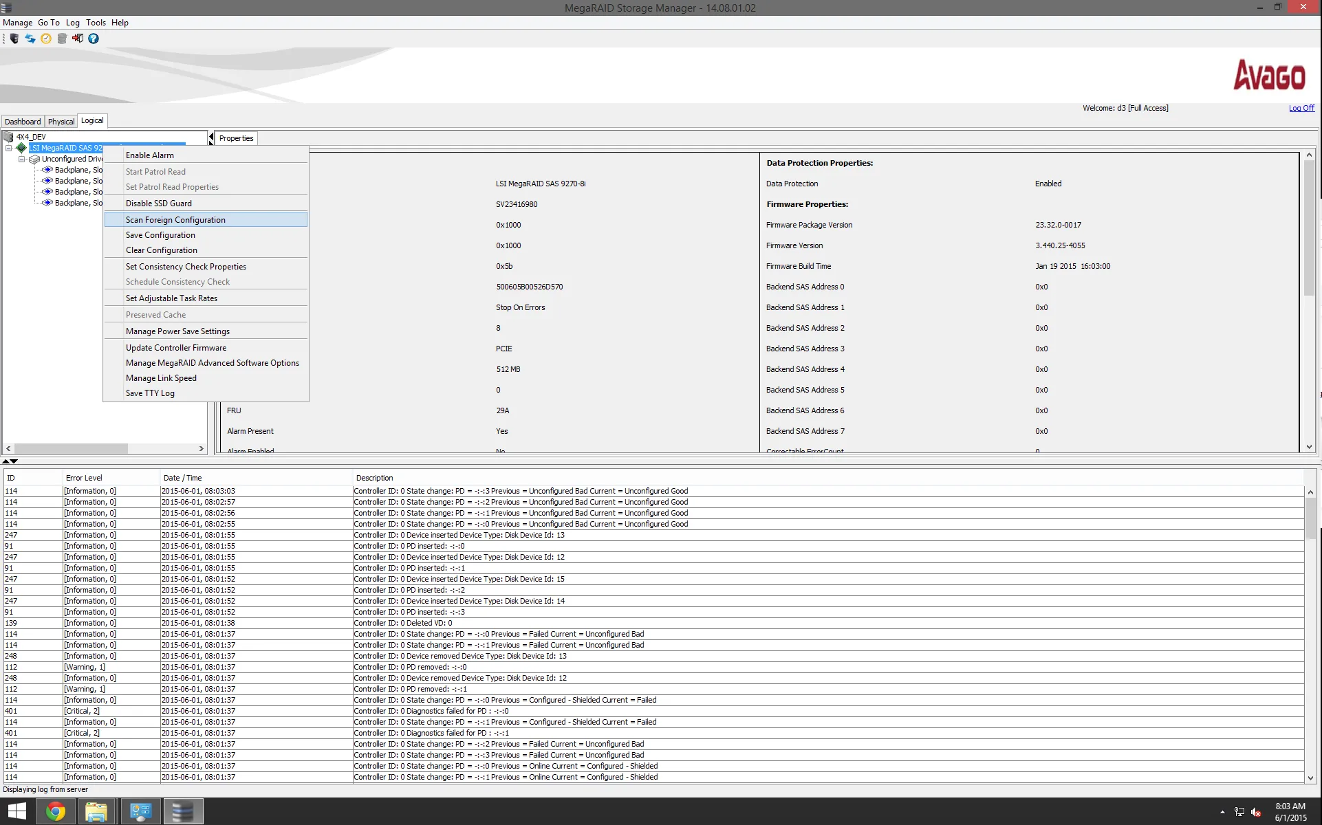 Scan Foreign Configuration