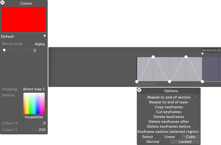 Selecting multiple keyframes