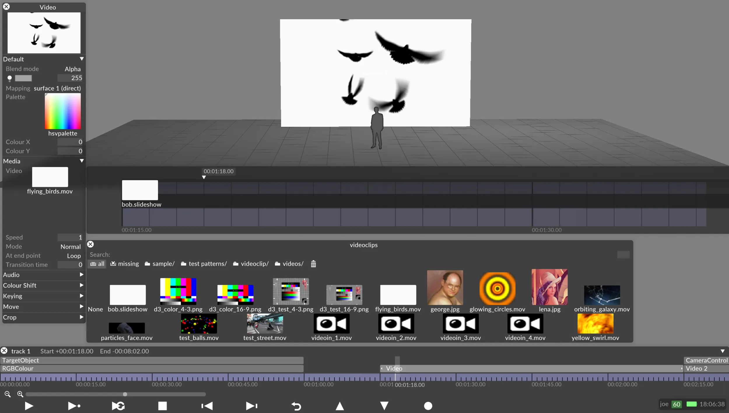 bob.slideshow on the video keyframe editor