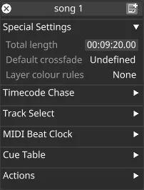 Special Settings
