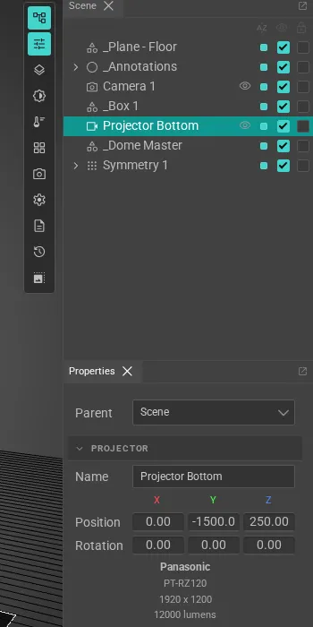 プロジェクターサイドバーの UST ヒントバナーと Add suggested mirror ボタン