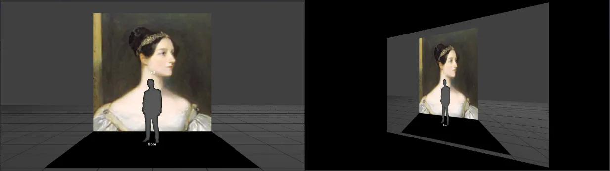 Reprojection of parent camera content