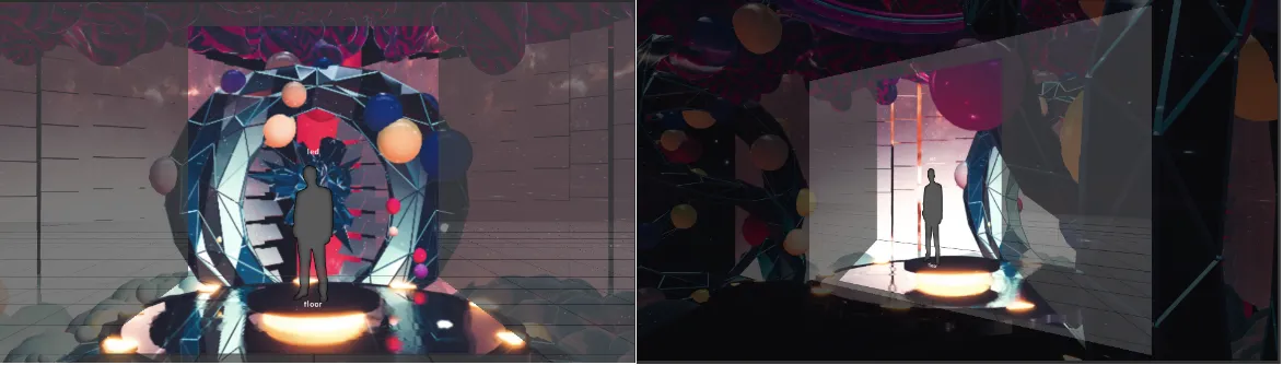 Reprojection with translucent set extension